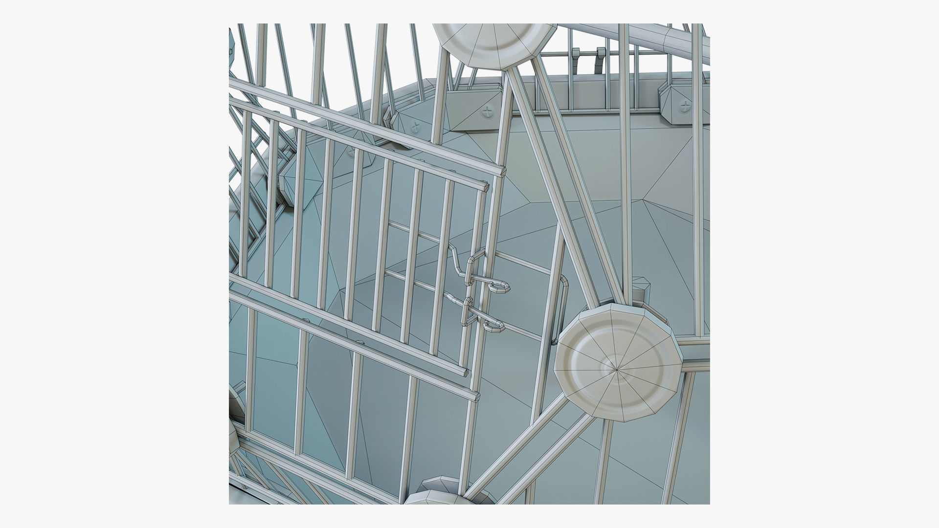 Birdcage Geo Low-poly 3D model_9