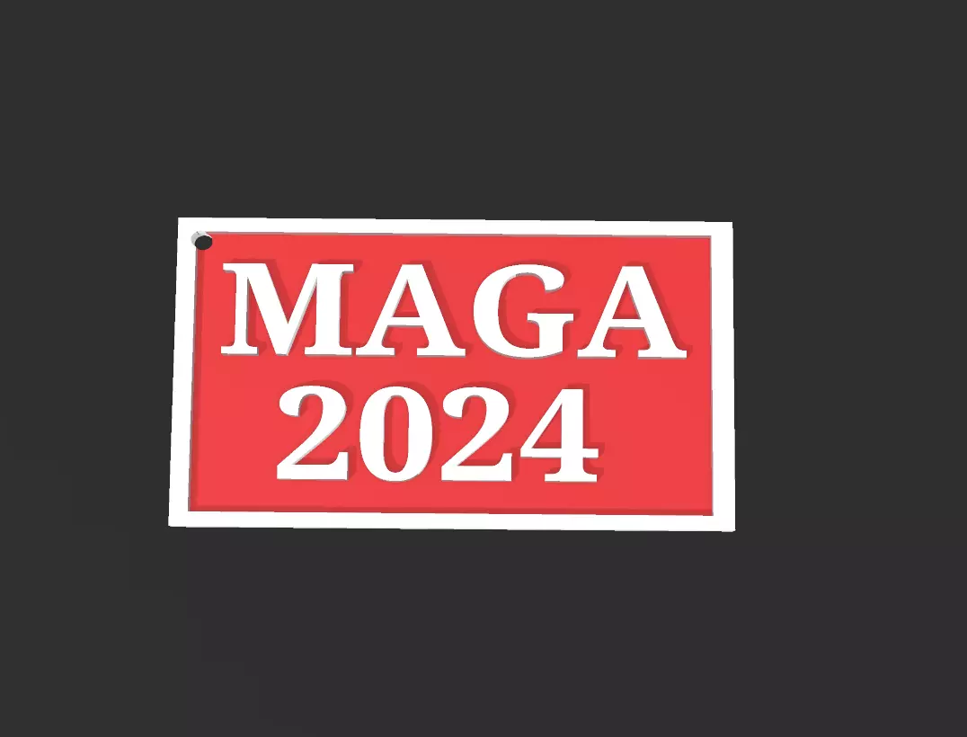 TRUMP MAGA 2024 keychain 3D print model