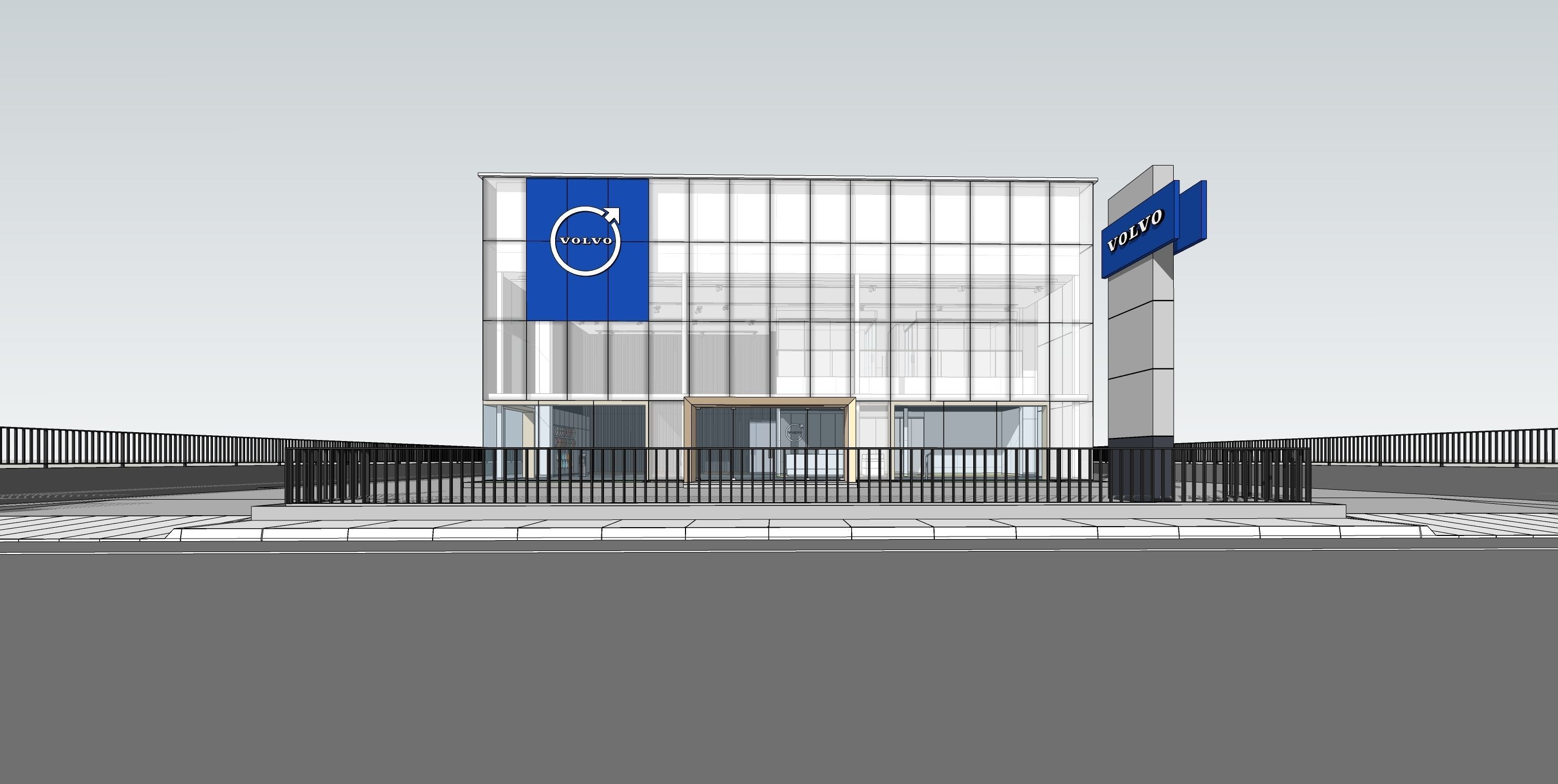 Volvo Dealership D5 Render Module and Sketchup 3D Model 3D model_17