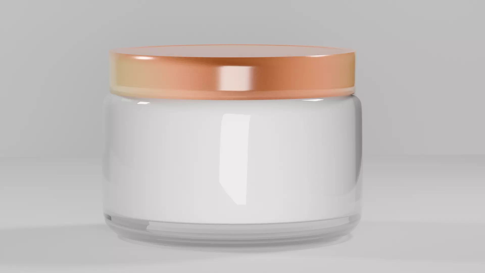 Cosmetic Glass Cream Jar Face Hand Care Low-poly 3D model_0