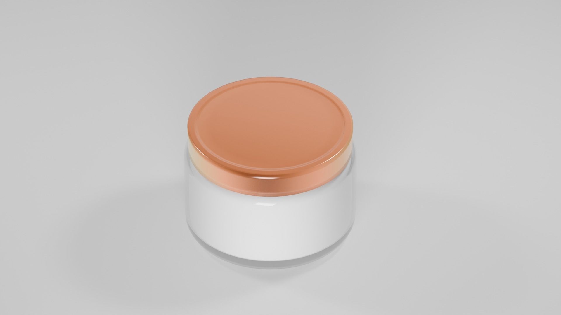 Cosmetic Glass Cream Jar Face Hand Care Low-poly 3D model_1