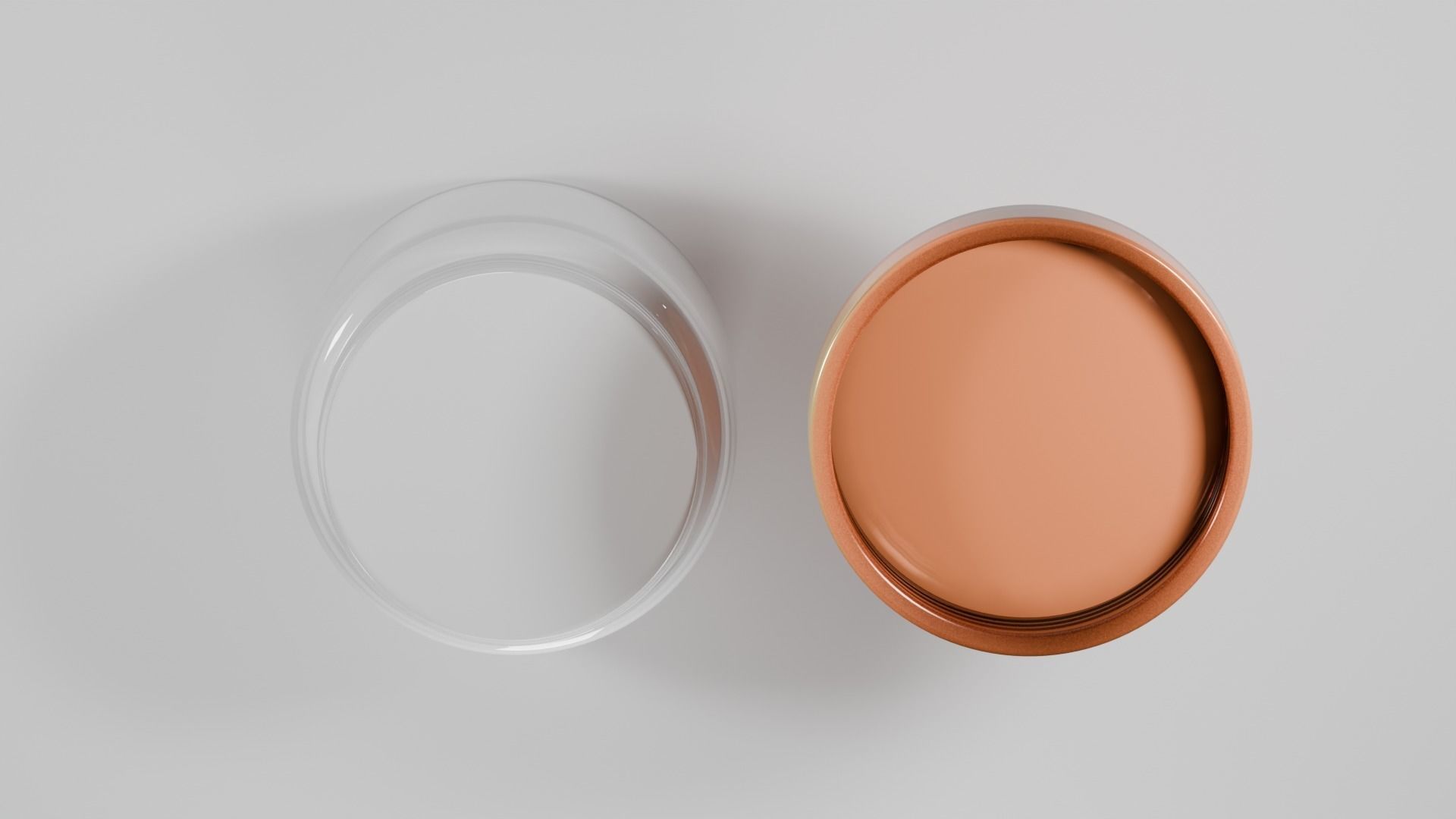 Cosmetic Glass Cream Jar Face Hand Care Low-poly 3D model_3