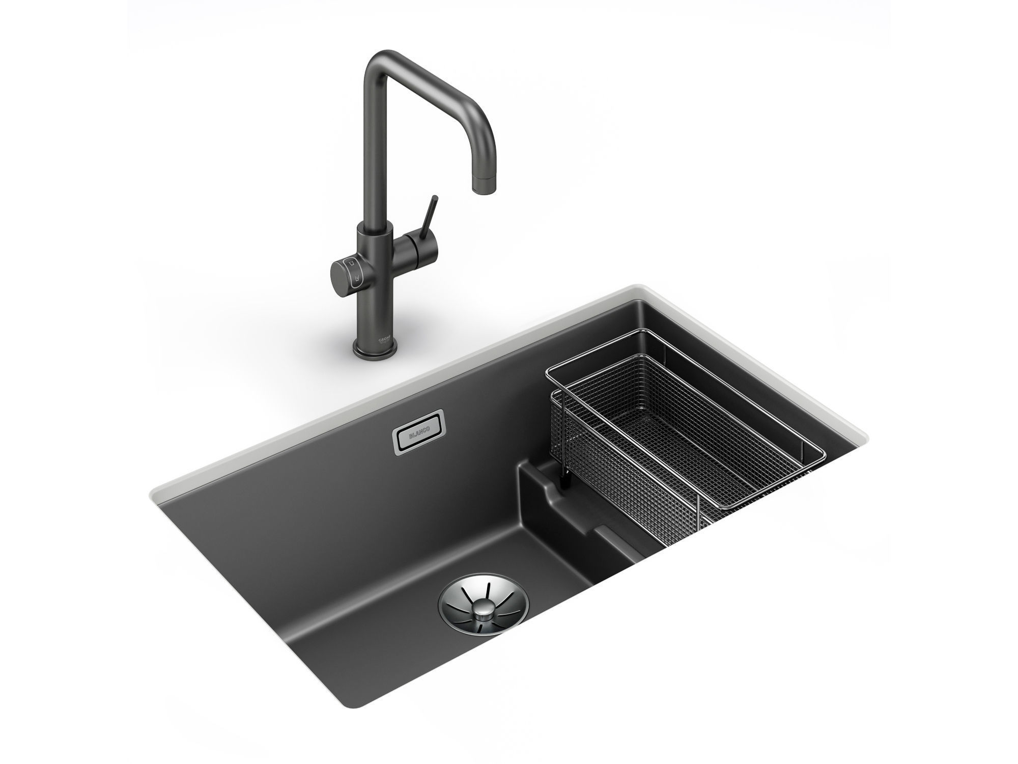 Set of sinks Blanco Subline 1 3D model_5