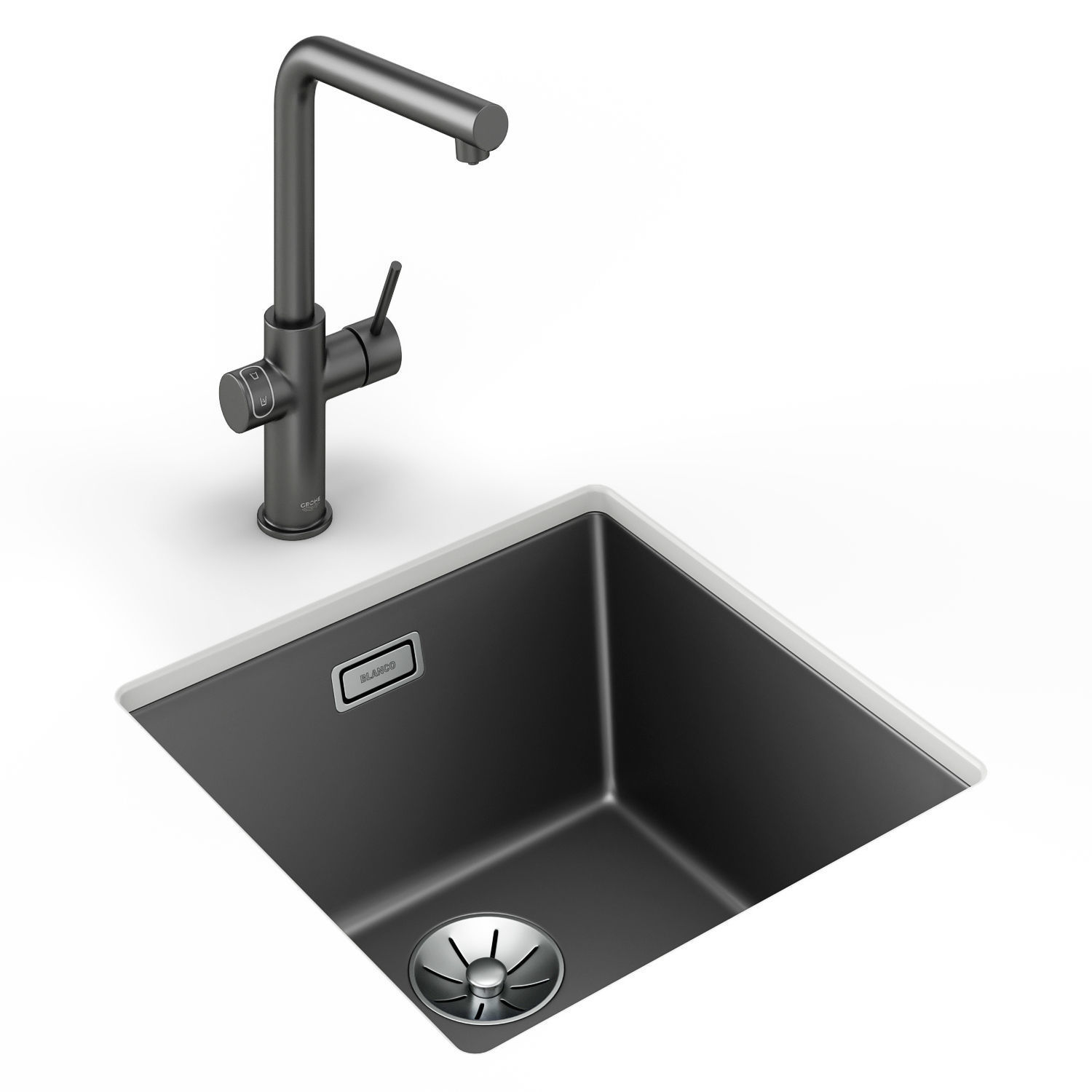 Set of sinks Blanco Subline 1 3D model_2