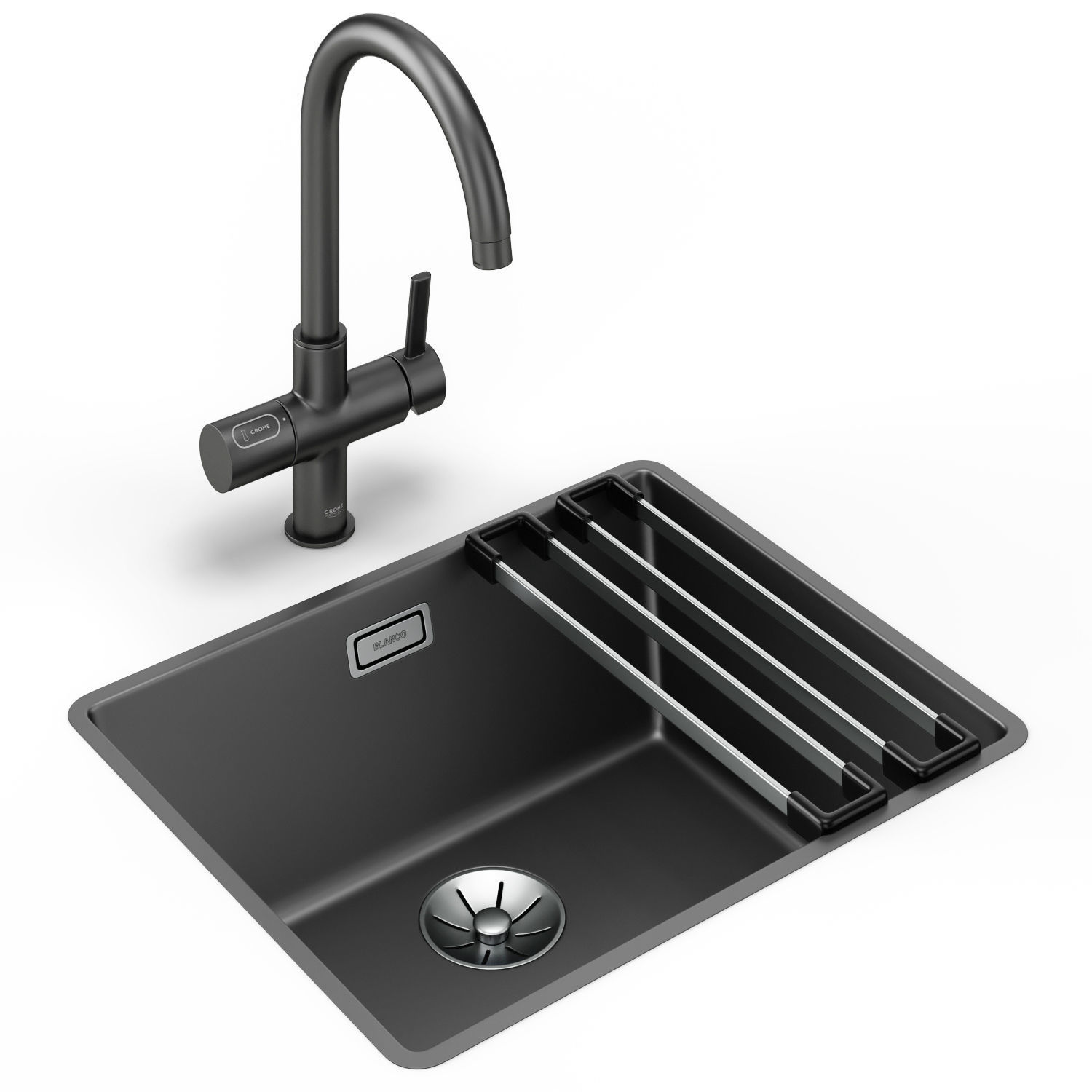 Set of sinks Blanco Subline 1 3D model_8