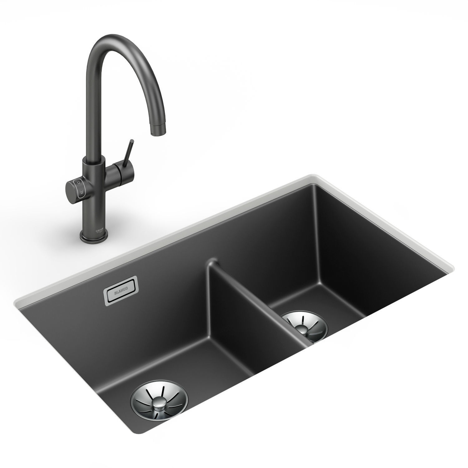 Set of sinks Blanco Subline 1 3D model_12