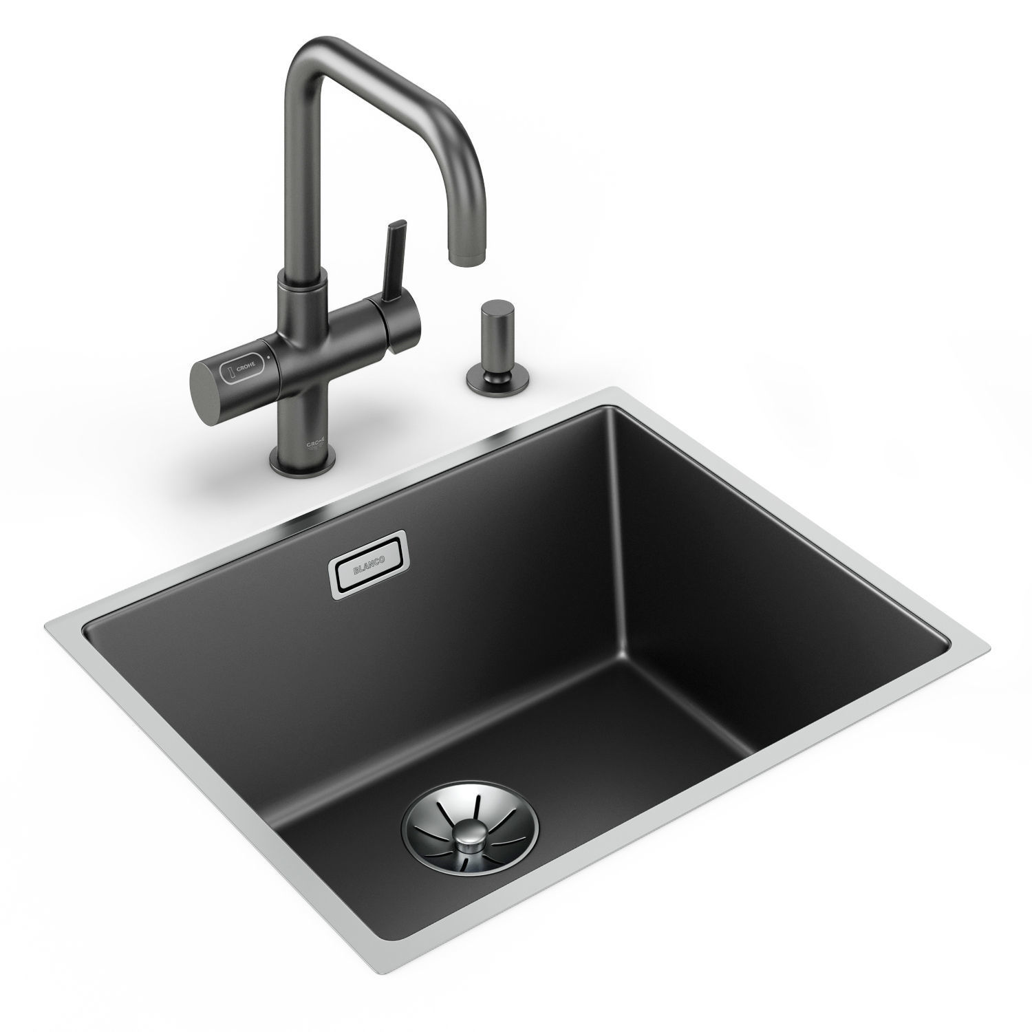 Set of sinks Blanco Subline 1 3D model_10