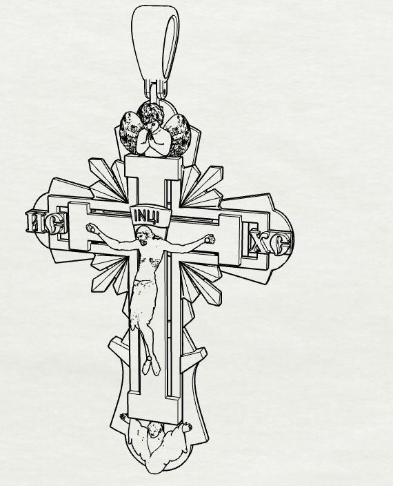 Cross and Jesus 025 3D print model_60