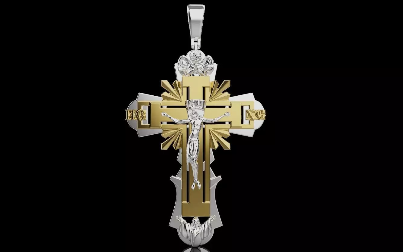 Cross and Jesus 025 3D print model_0