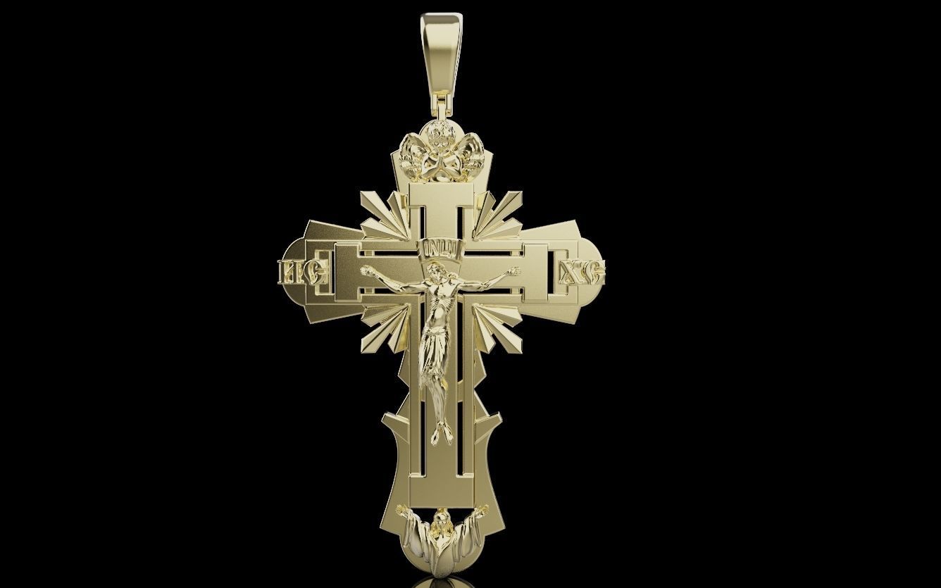 Cross and Jesus 025 3D print model_1