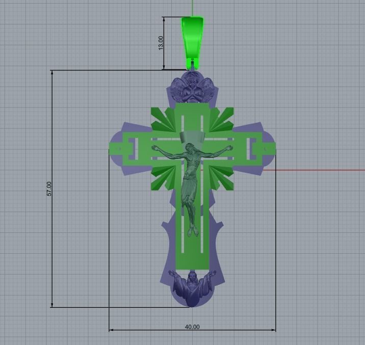 Cross and Jesus 025 3D print model_54