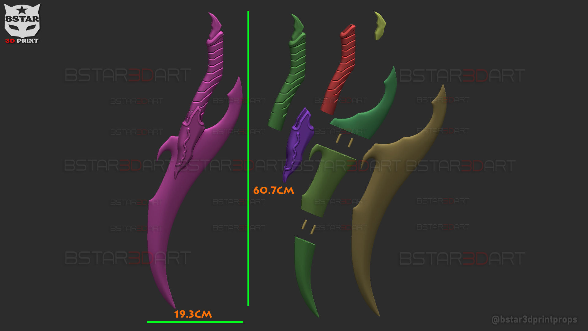 Baruka Dagger High Quality - Solo Leveling Cosplay 3D print model_39