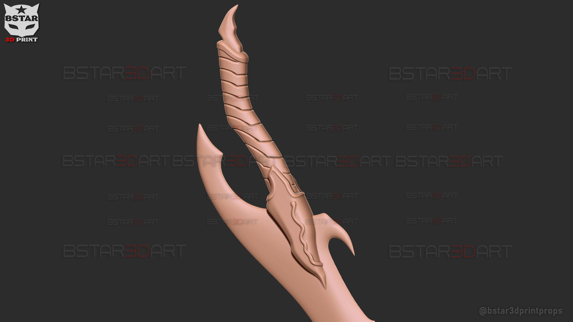 Baruka Dagger High Quality - Solo Leveling Cosplay 3D print model_37