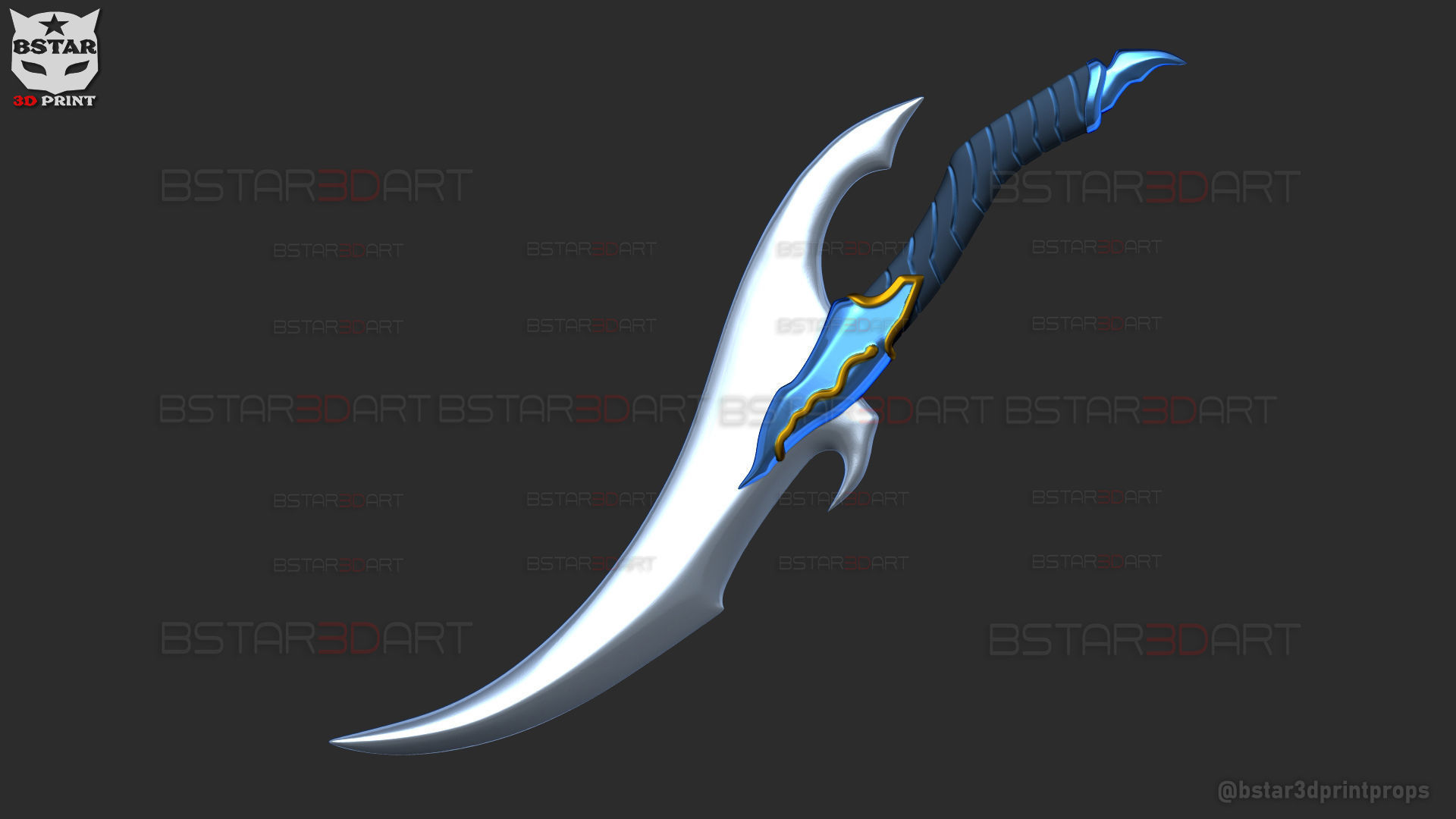 Baruka Dagger High Quality - Solo Leveling Cosplay 3D print model_25