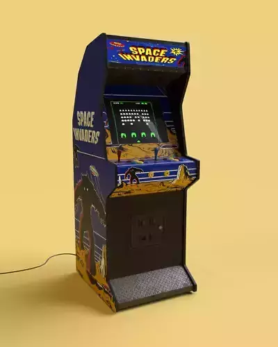 Space Invaders Arcade cabinet high detailed