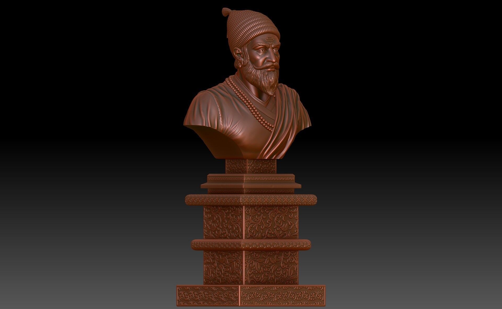 Shivaji Maharaj Statue 3D print model_3