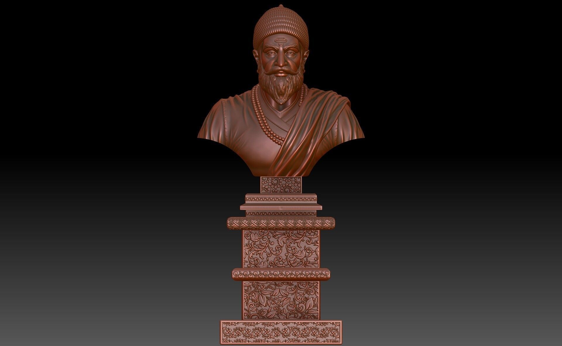 Shivaji Maharaj Statue 3D print model_4