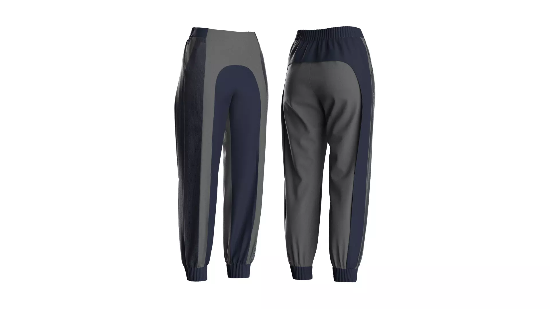 Female sweatpant 3D model_0
