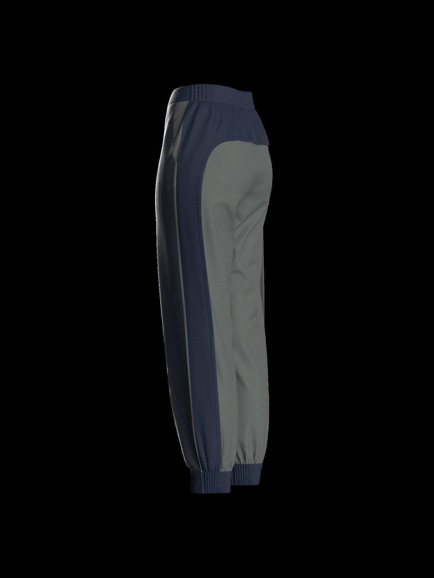 Female sweatpant 3D model_4
