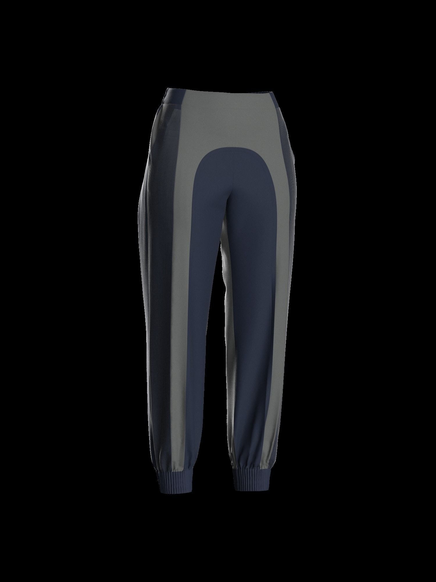 Female sweatpant 3D model_2