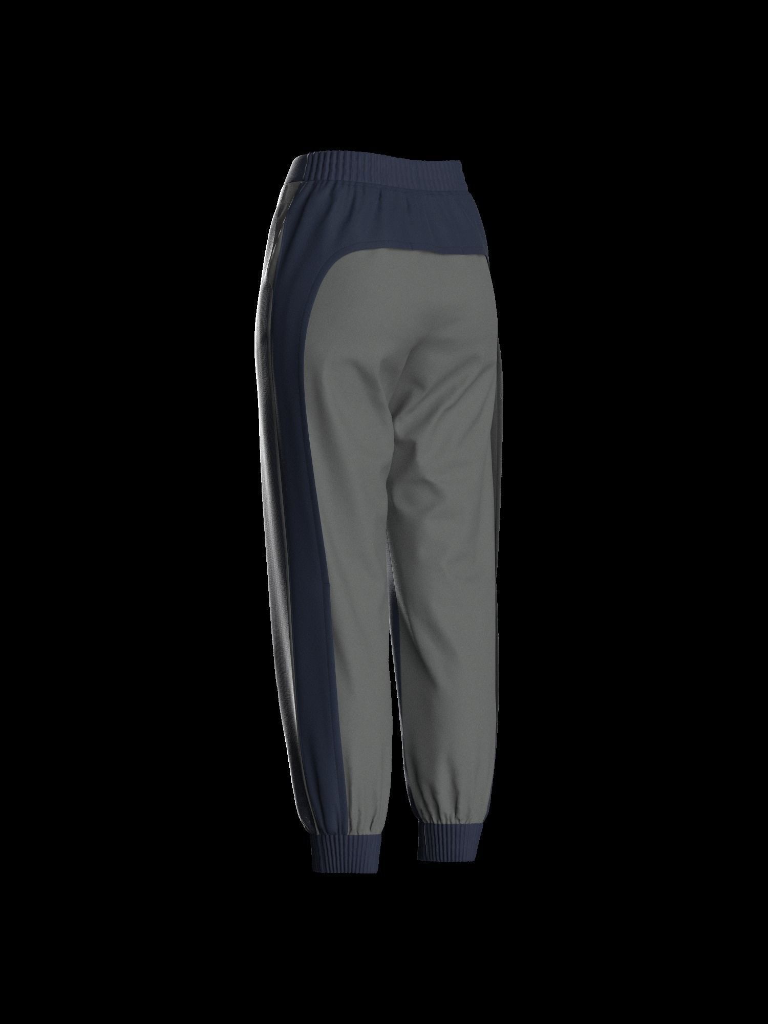 Female sweatpant 3D model_3