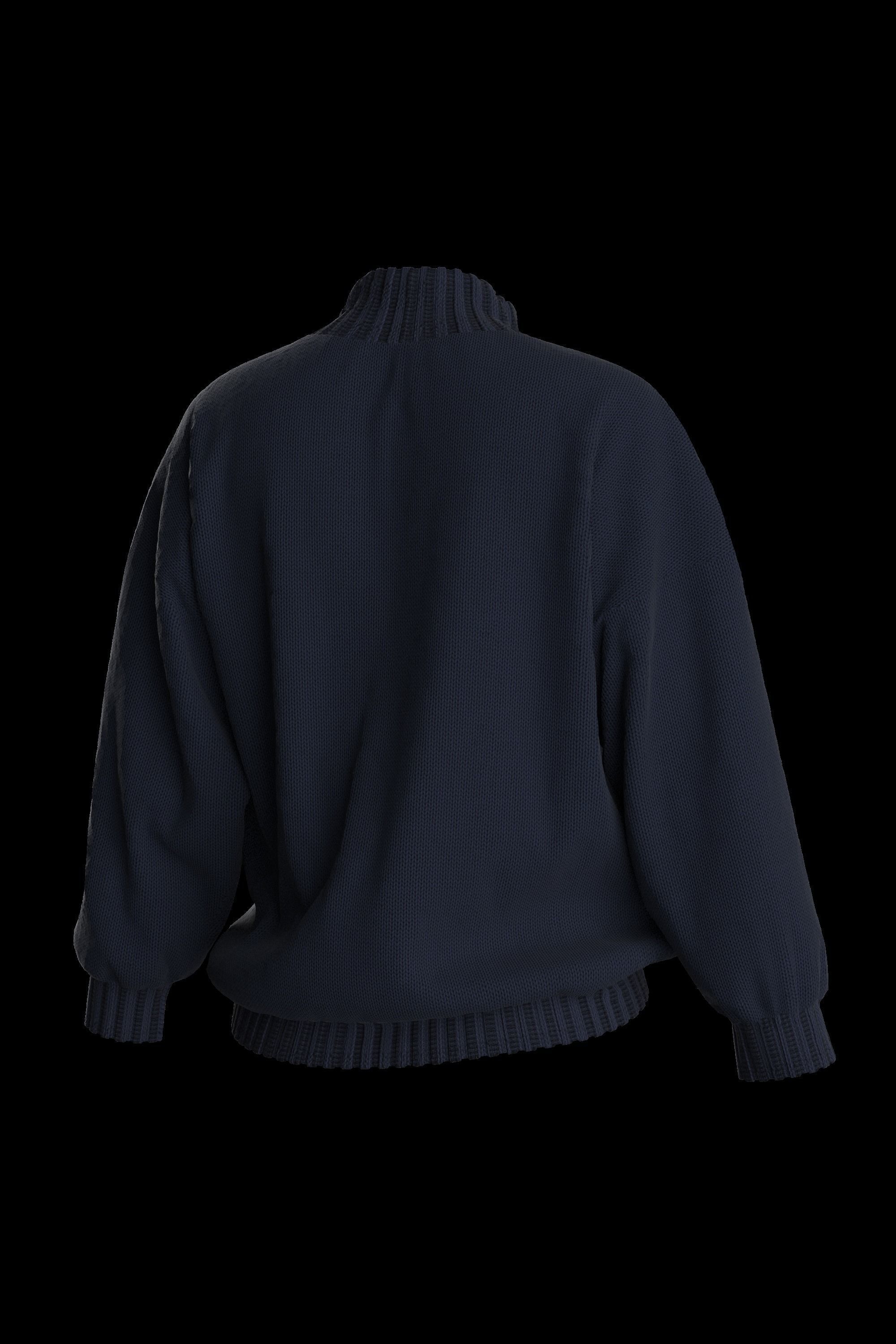 Female knit long sleeve 3D model_14