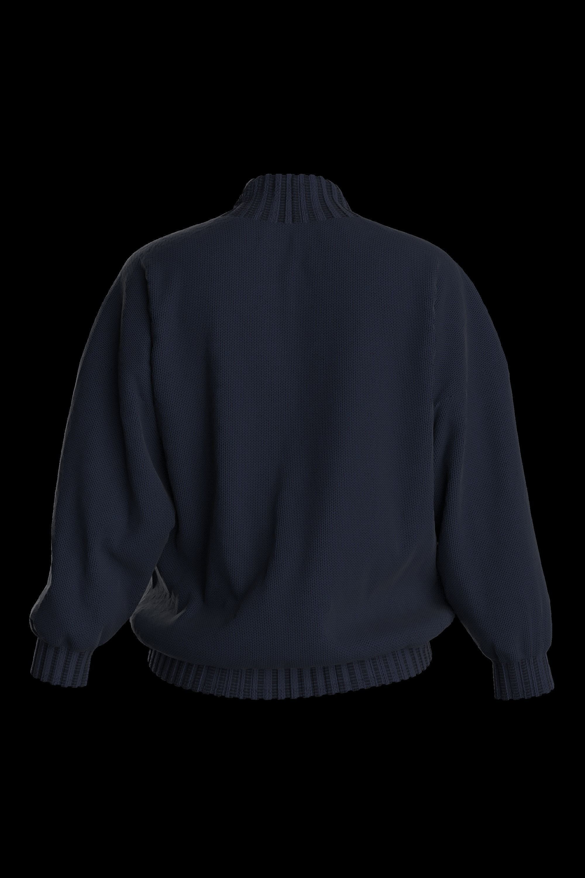 Female knit long sleeve 3D model_15