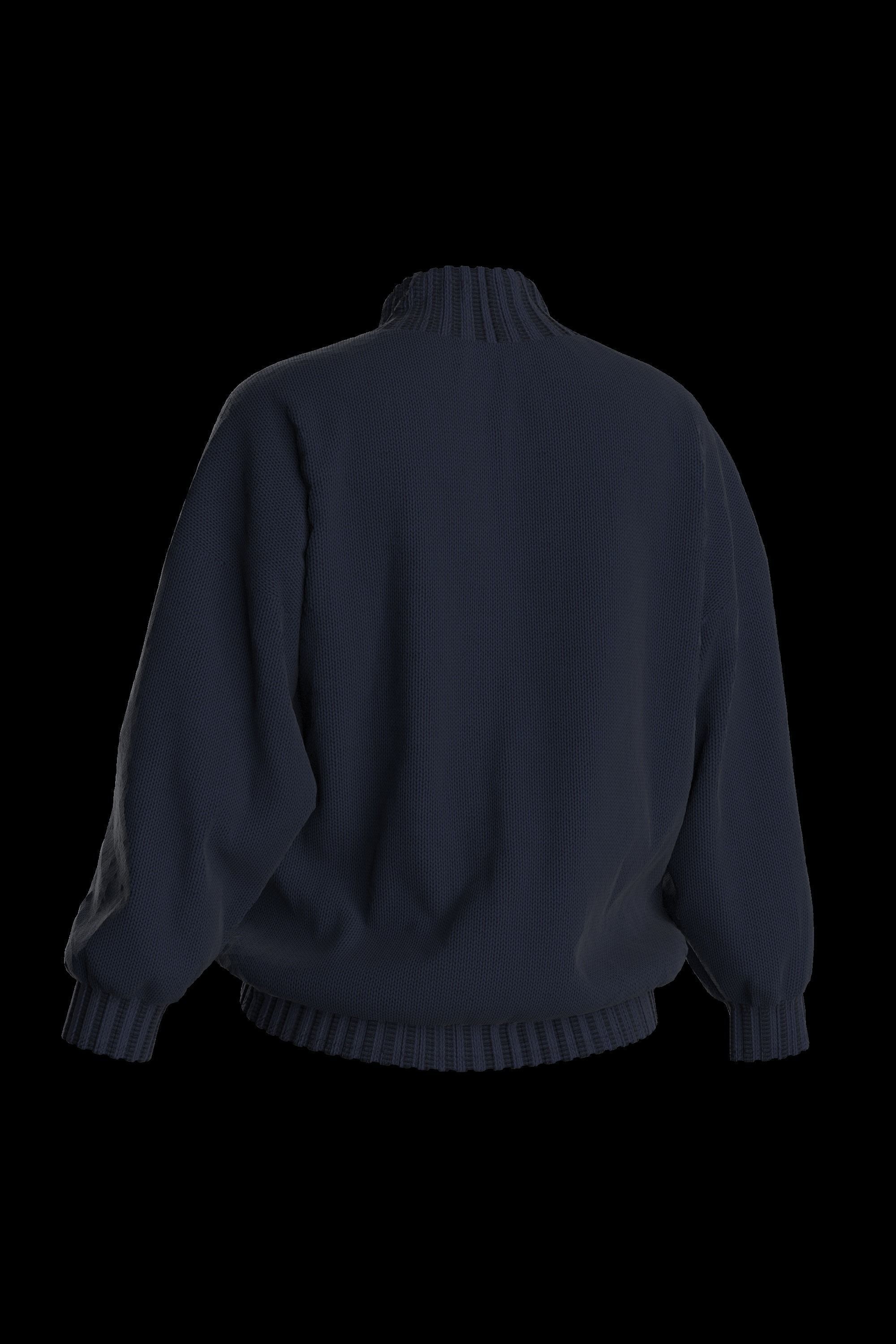 Female knit long sleeve 3D model_16
