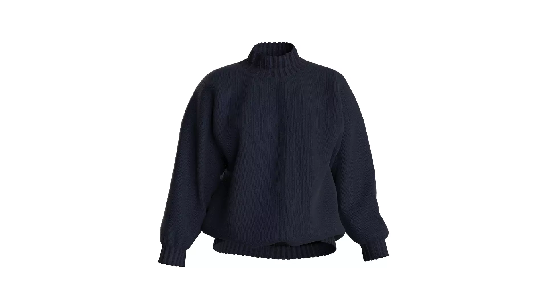 Female knit long sleeve 3D model_0