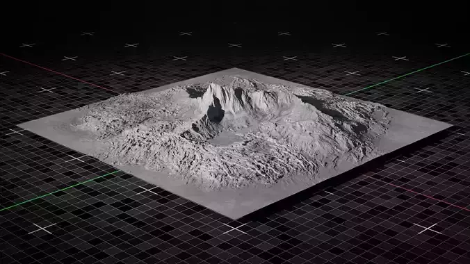 Volcano Terrain Mountain Version 4 3D model