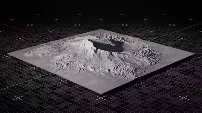 Volcano Terrain Mountain version 5 3D model