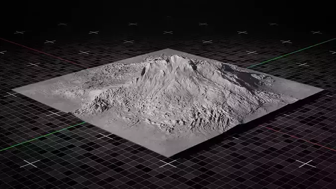 Volcano Terrain Mountain Version 6 3D model