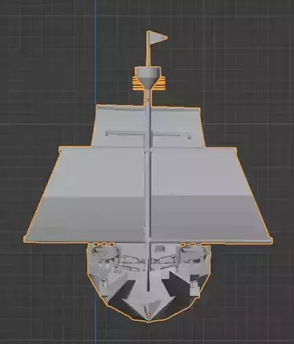 Privateer lowpoly Low-poly 3D model