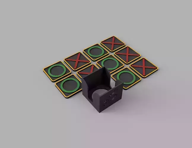 Tic Tac Toe Coasters 3D print model