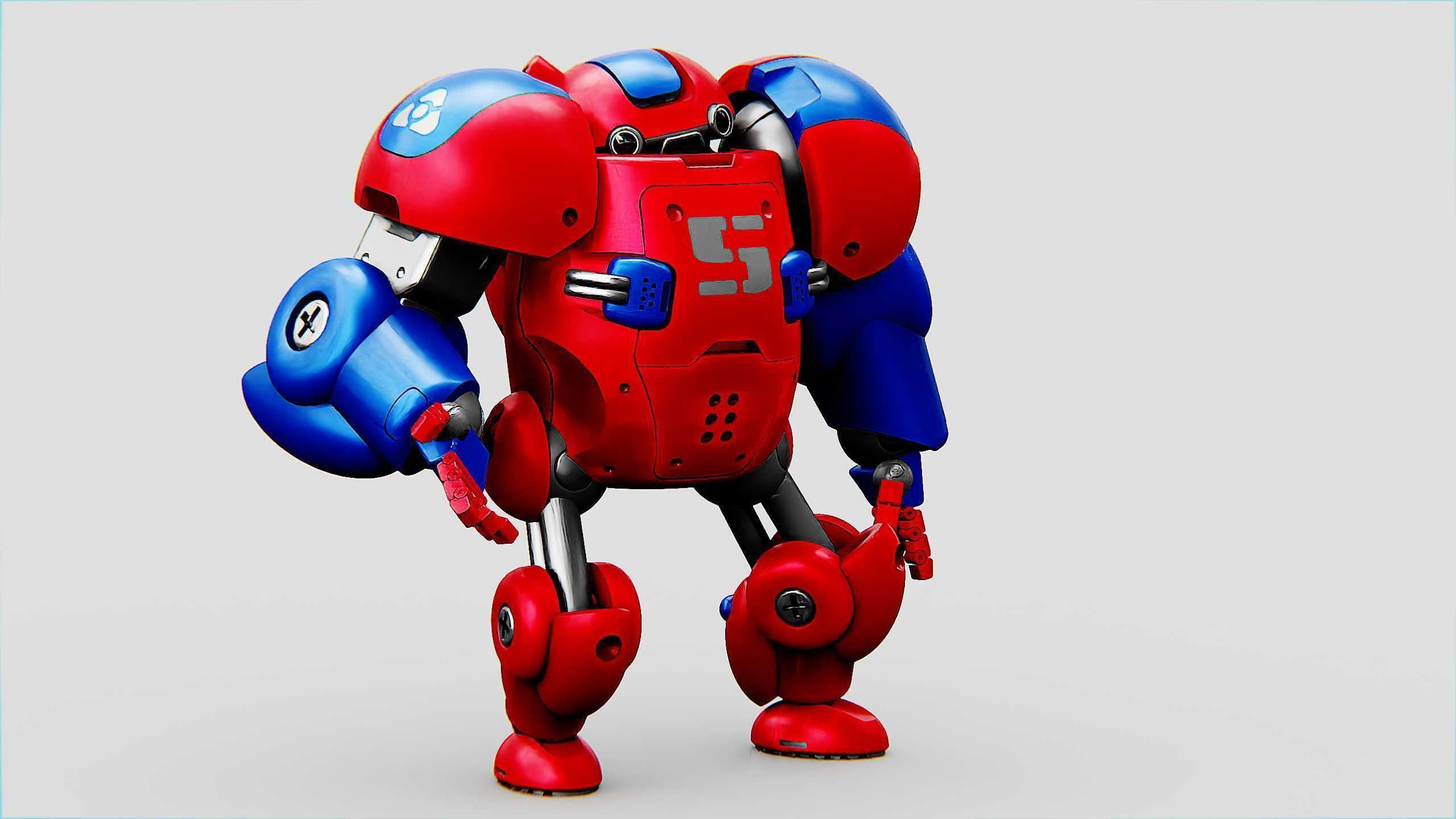 TOY BOT MONG Rigged for Unreal Engine - Unity - MIXAMO 3D model_17