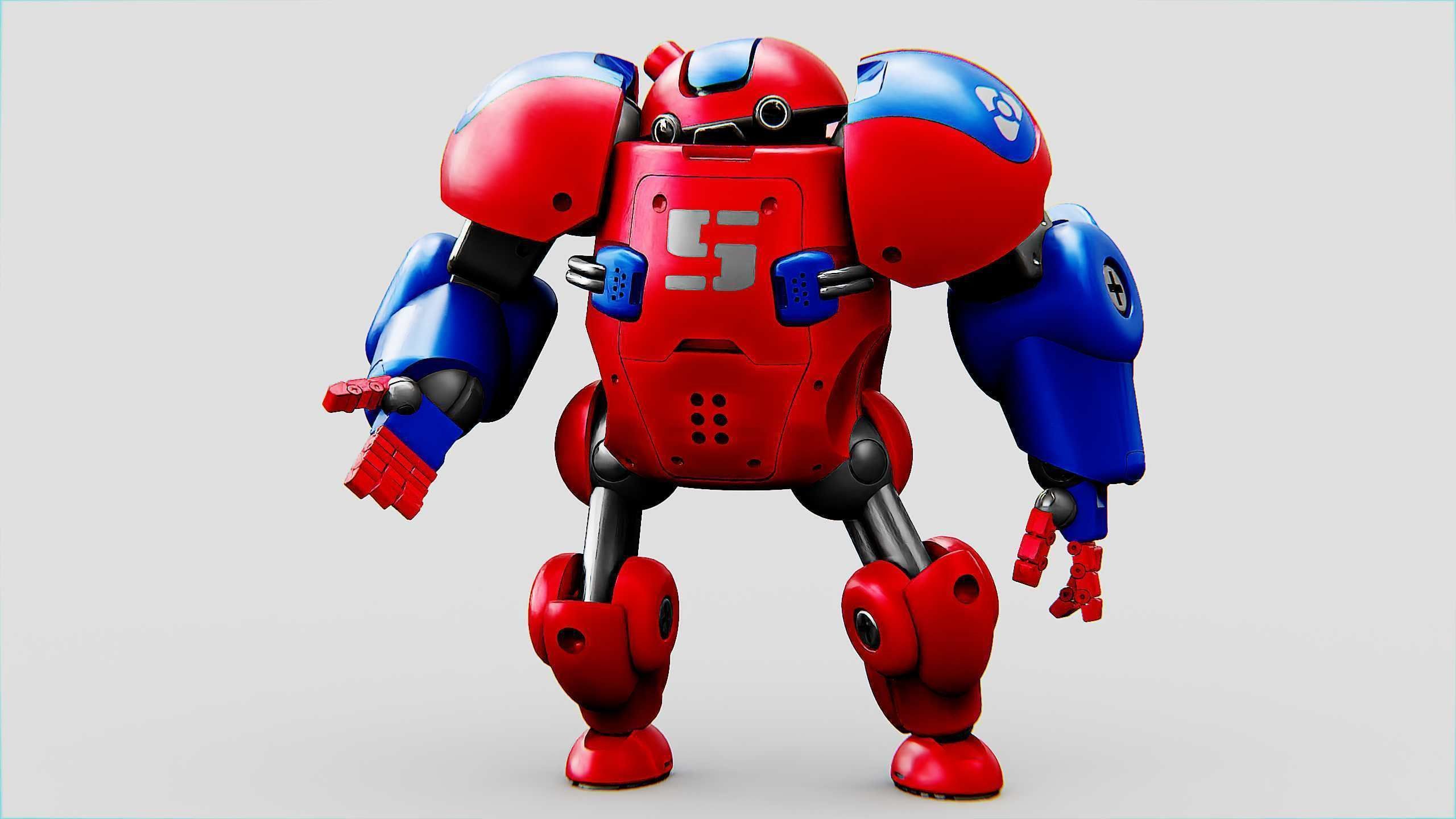 TOY BOT MONG Rigged for Unreal Engine - Unity - MIXAMO 3D model_4