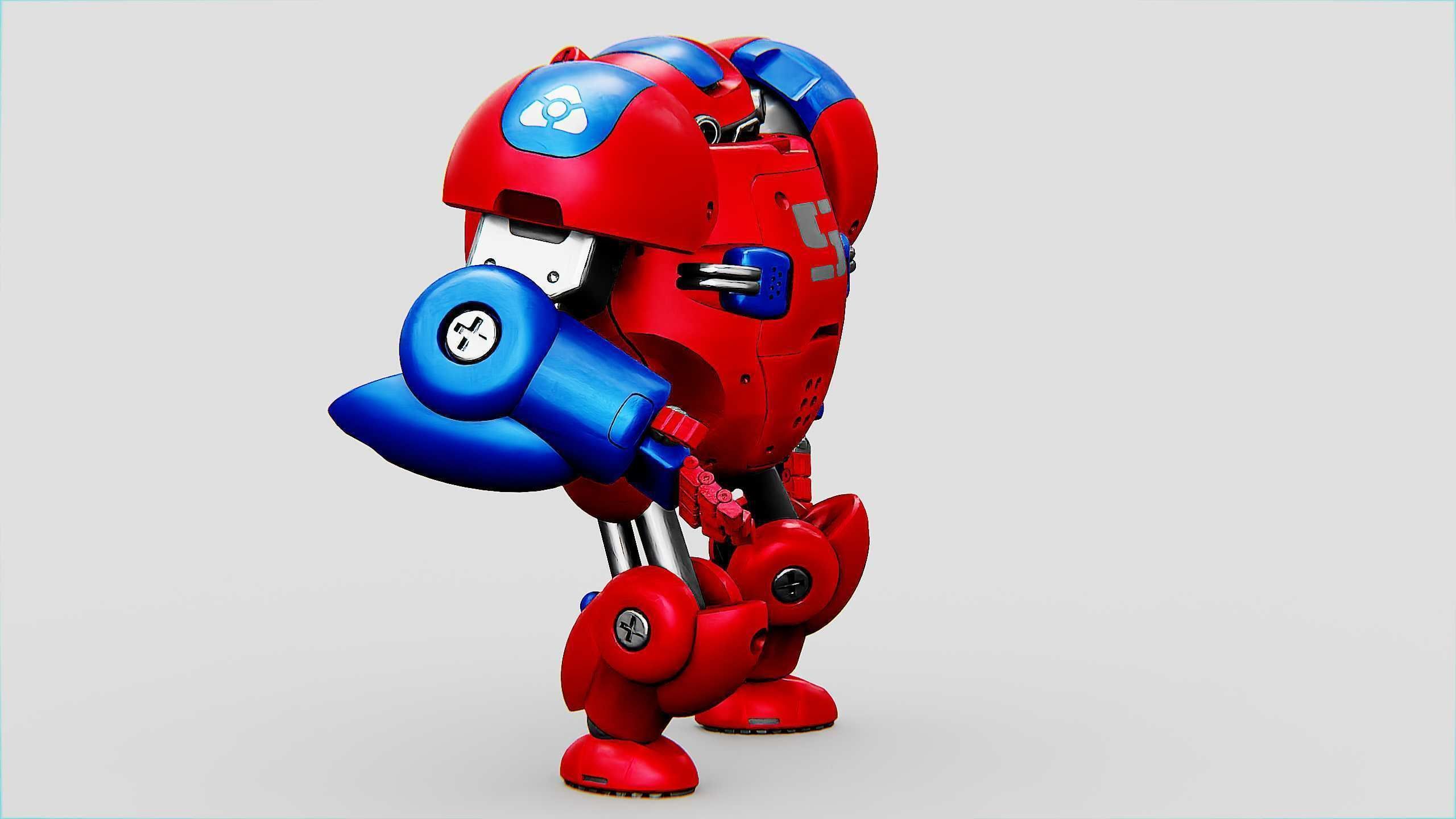 TOY BOT MONG Rigged for Unreal Engine - Unity - MIXAMO 3D model_16