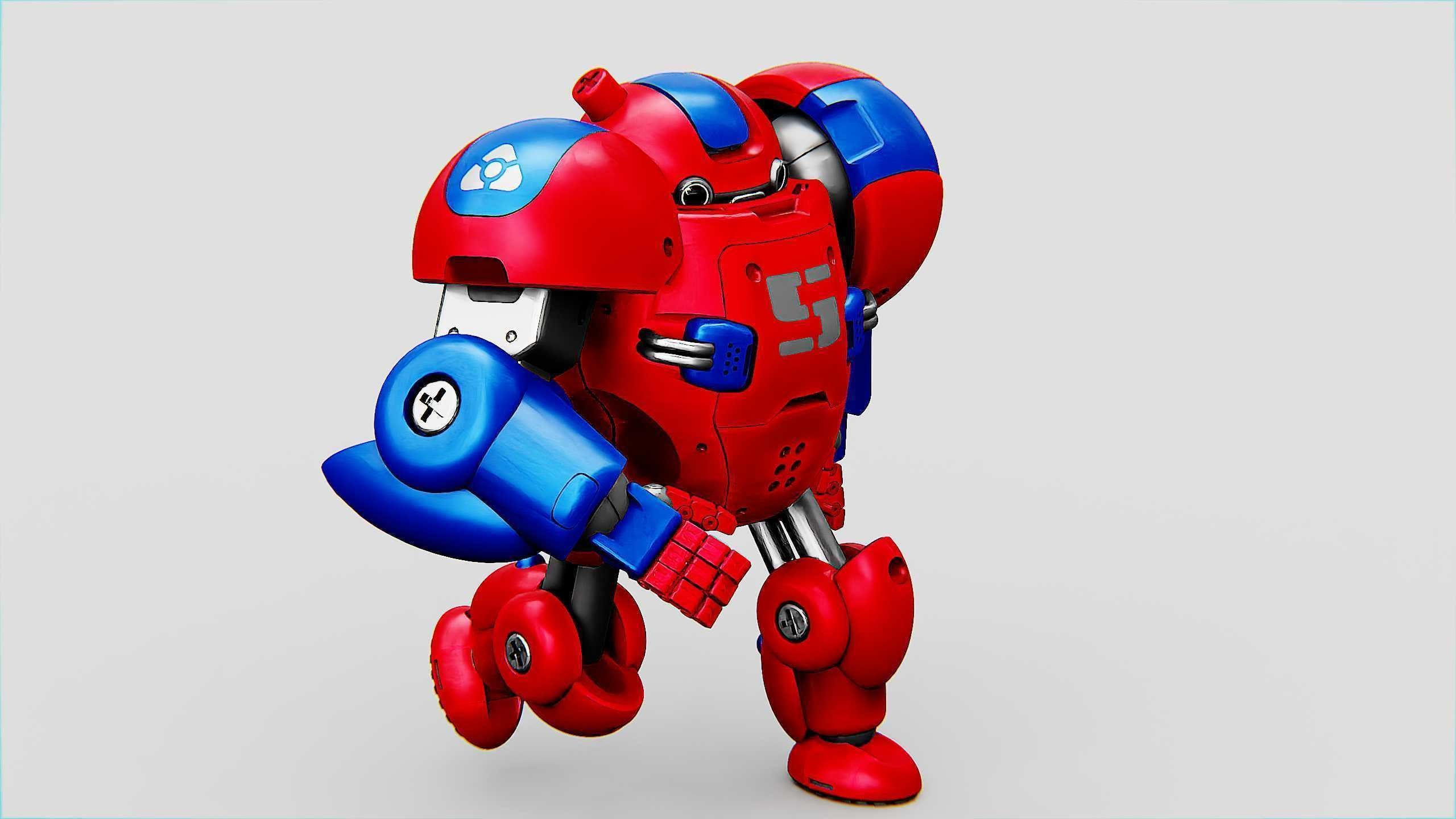 TOY BOT MONG Rigged for Unreal Engine - Unity - MIXAMO 3D model_31