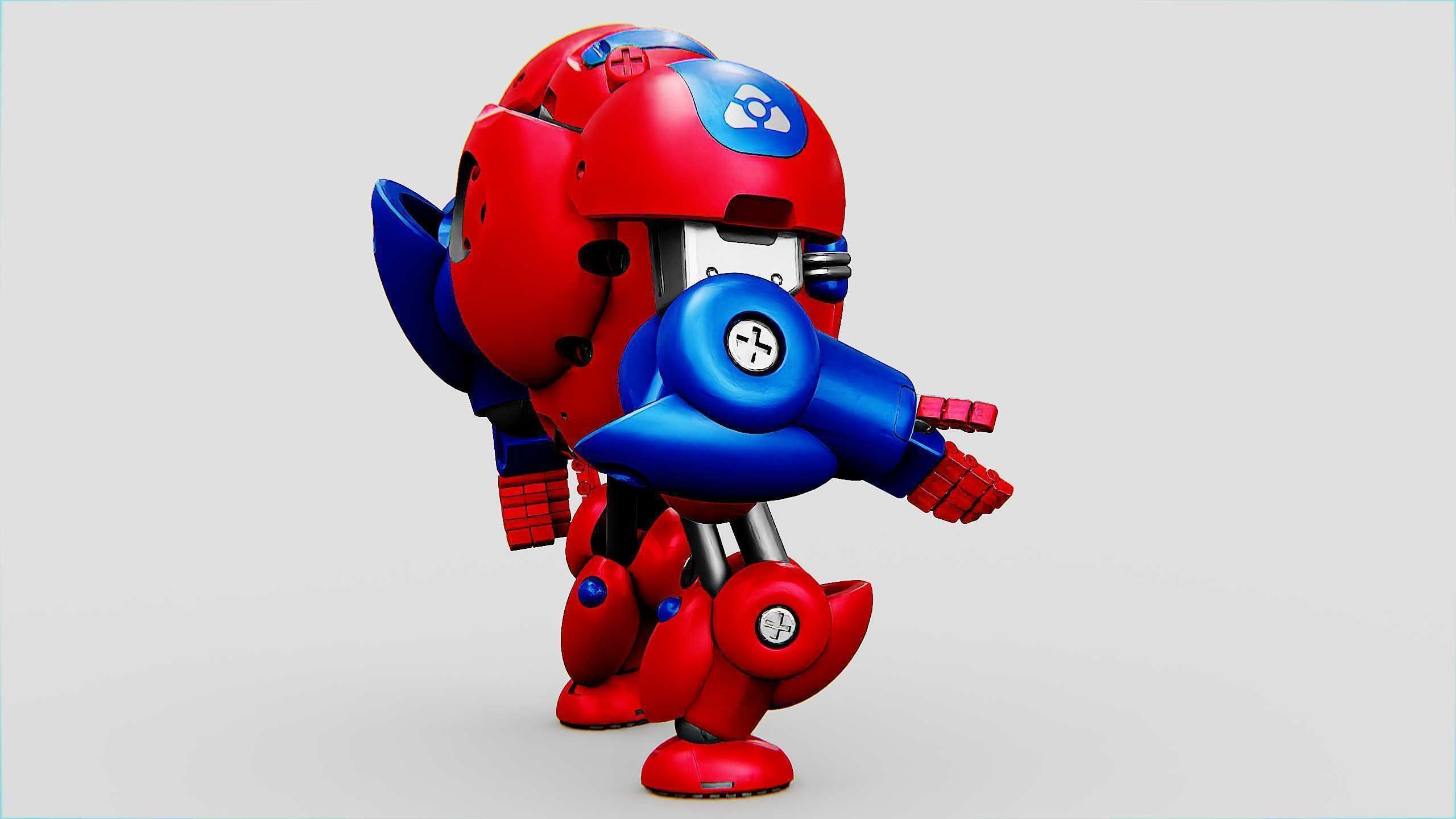 TOY BOT MONG Rigged for Unreal Engine - Unity - MIXAMO 3D model_15