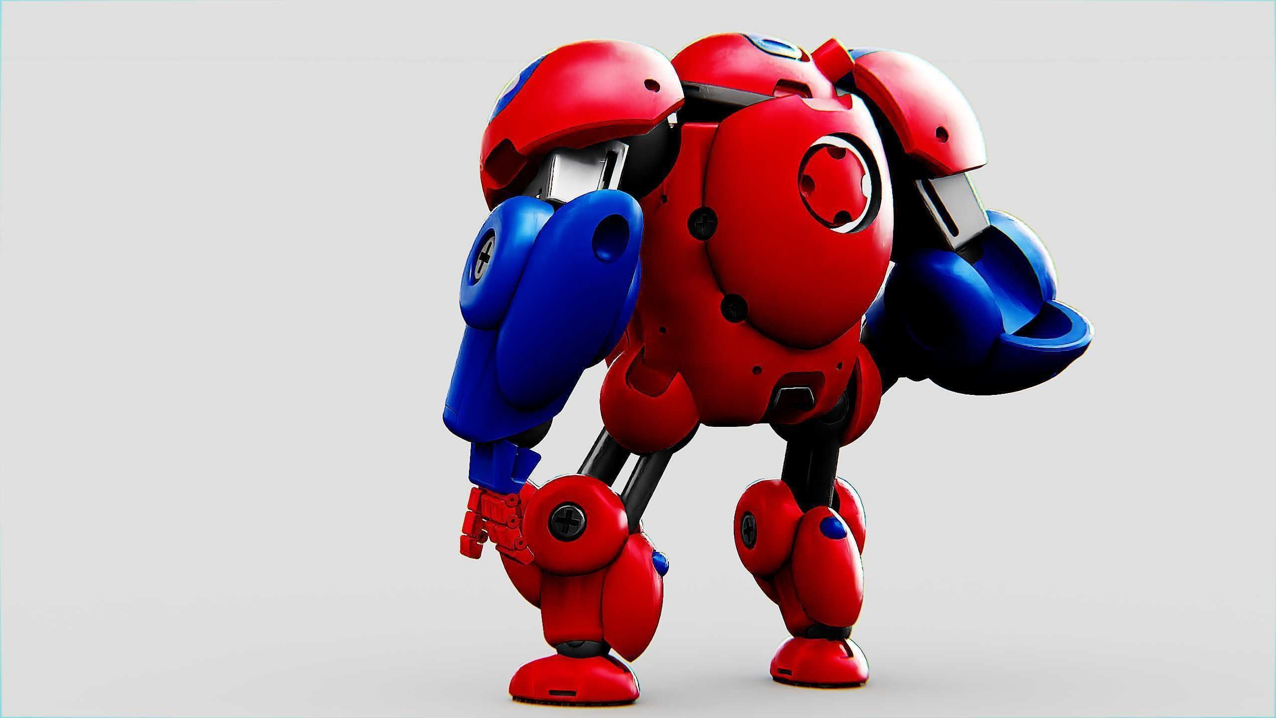 TOY BOT MONG Rigged for Unreal Engine - Unity - MIXAMO 3D model_11