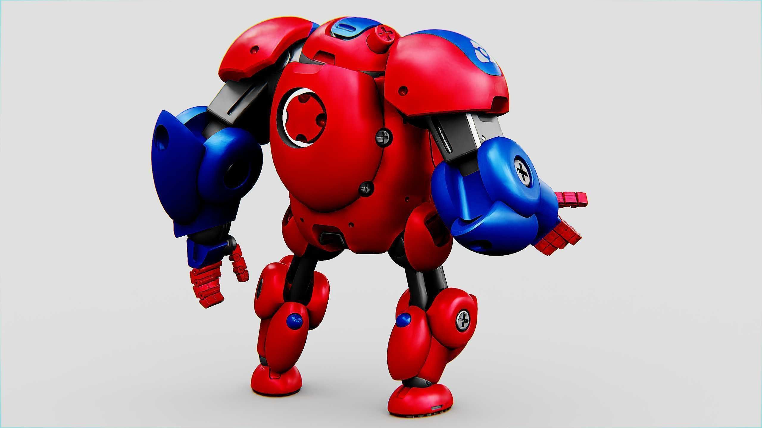TOY BOT MONG Rigged for Unreal Engine - Unity - MIXAMO 3D model_14
