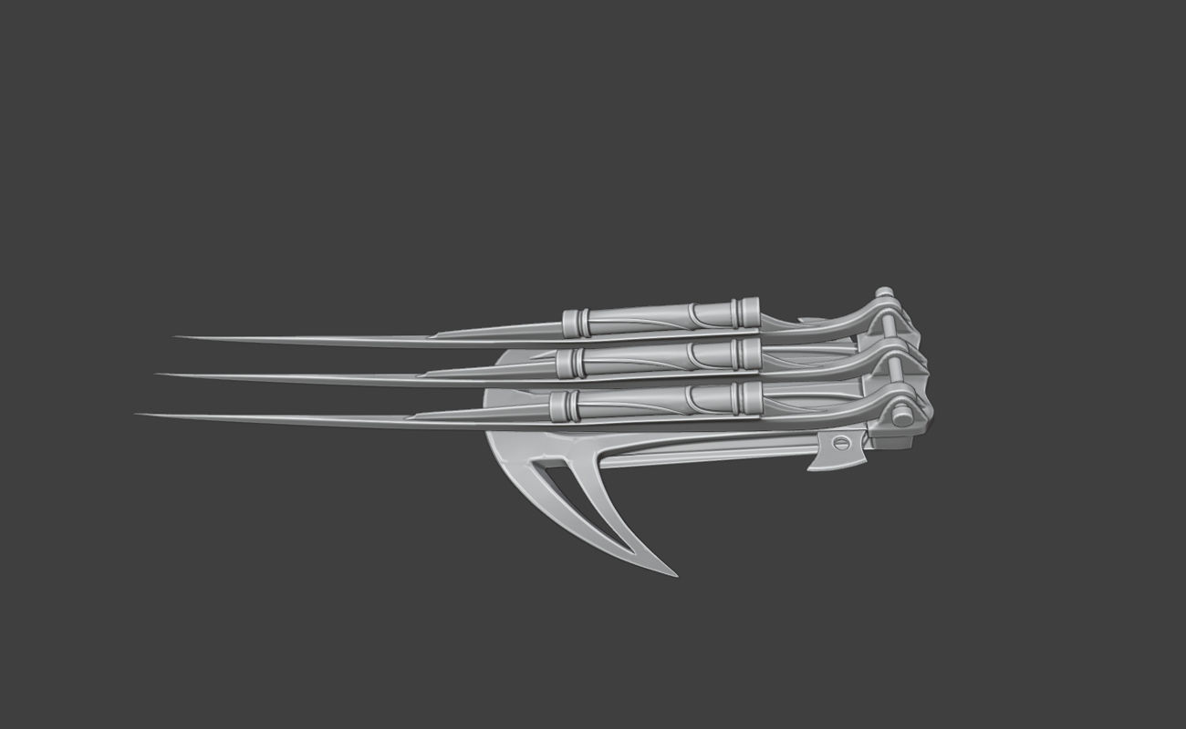 Shang Tsung Tekko-Kagi weapon - Sorcerers Lacerators 3D print model_11