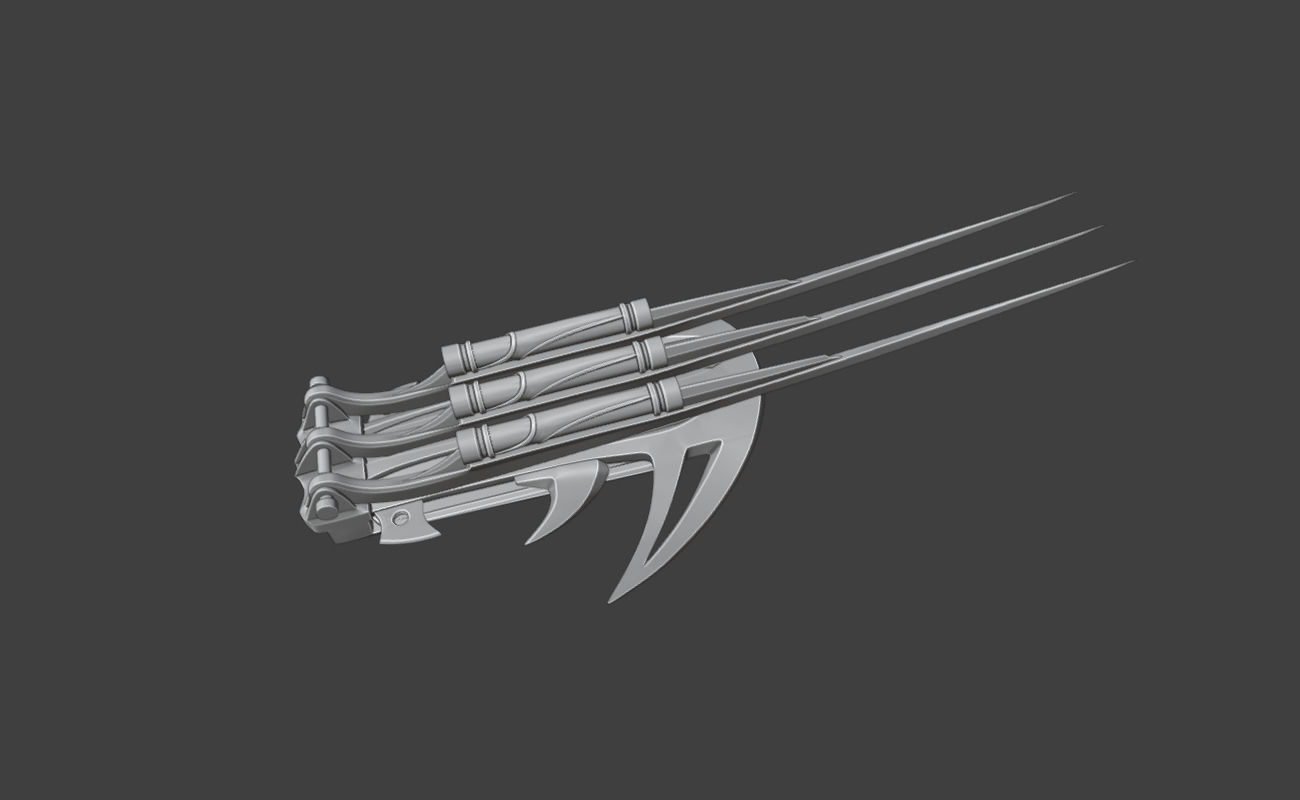 Shang Tsung Tekko-Kagi weapon - Sorcerers Lacerators 3D print model_10