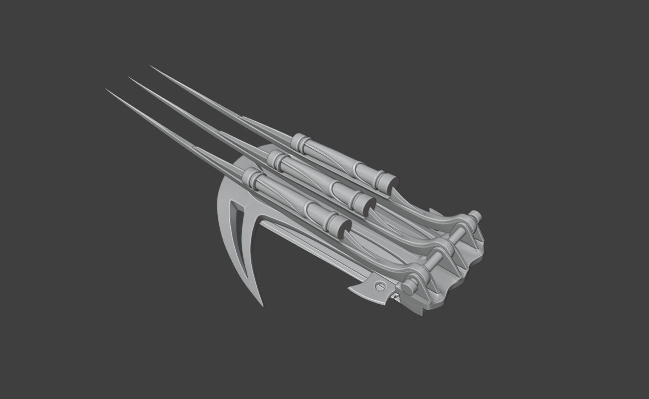 Shang Tsung Tekko-Kagi weapon - Sorcerers Lacerators 3D print model_9