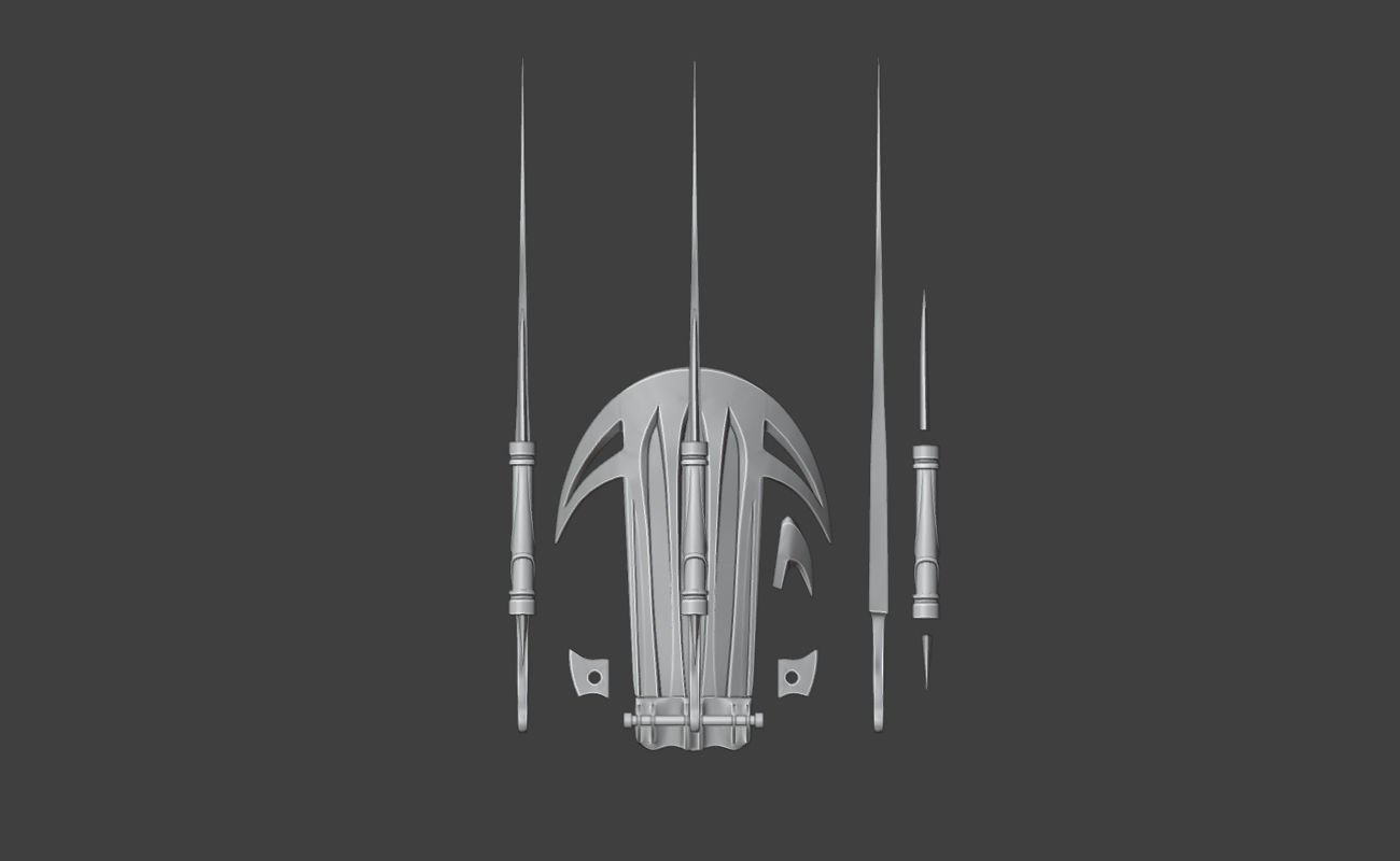 Shang Tsung Tekko-Kagi weapon - Sorcerers Lacerators 3D print model_2