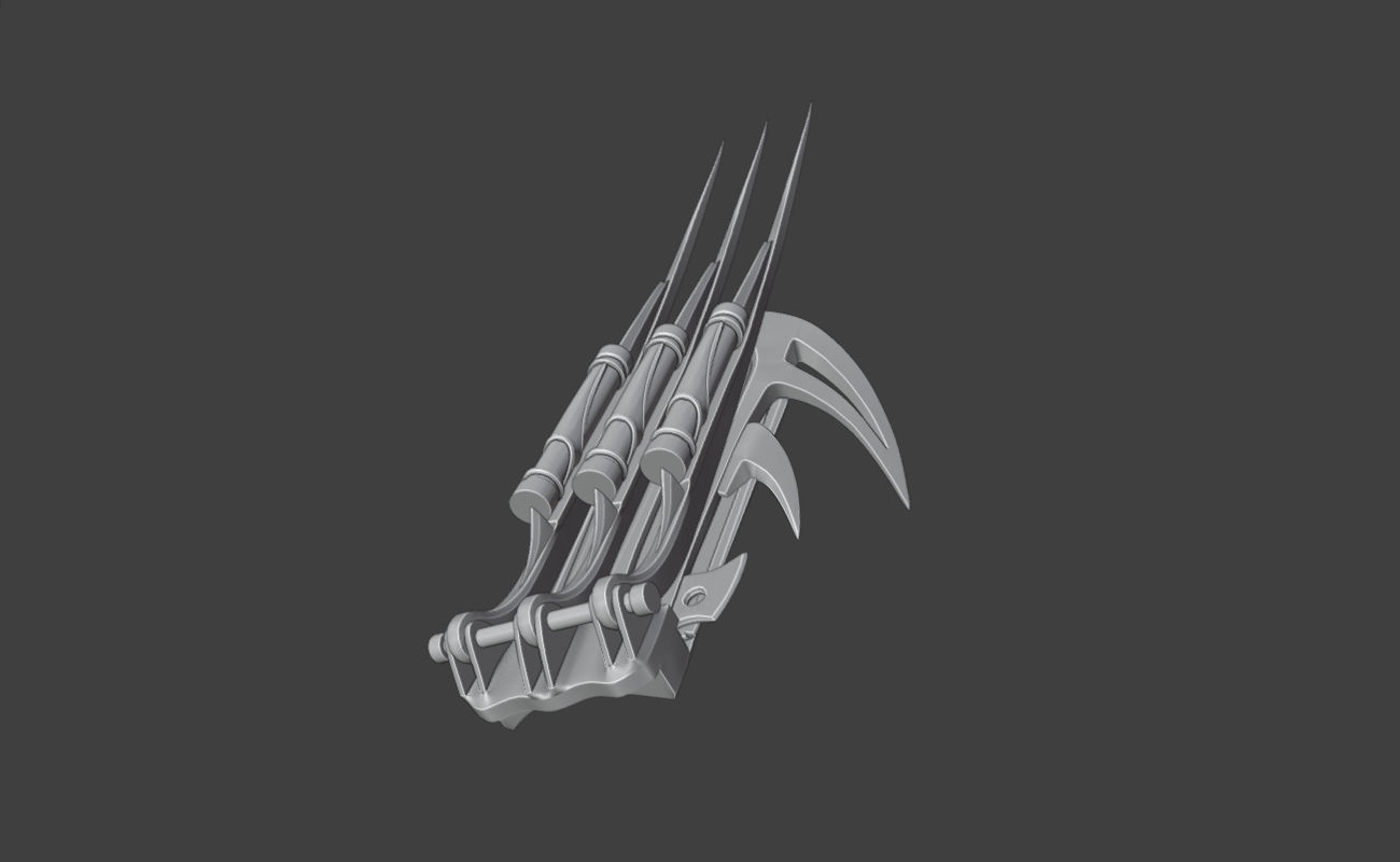 Shang Tsung Tekko-Kagi weapon - Sorcerers Lacerators 3D print model_8