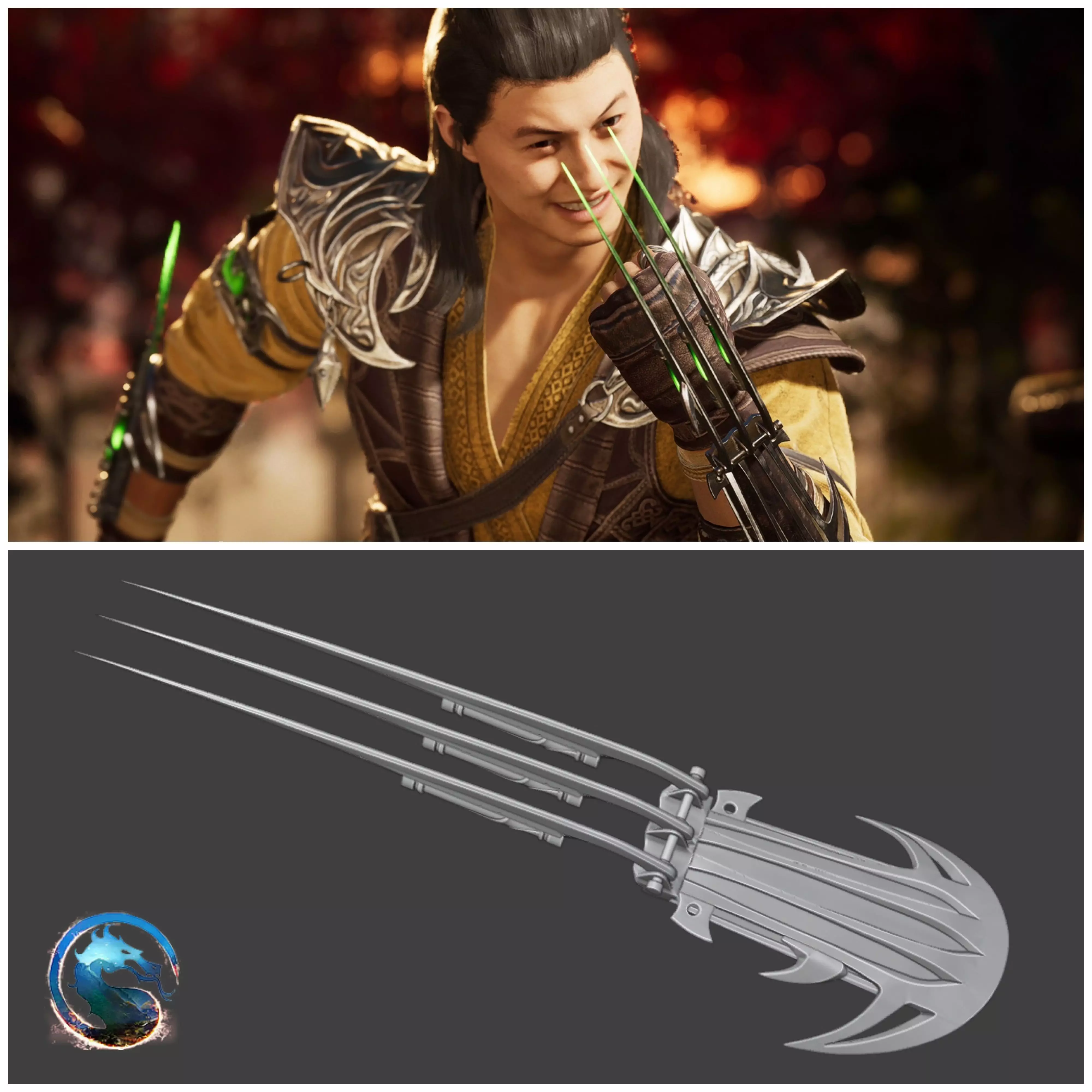 Shang Tsung Tekko-Kagi weapon - Sorcerers Lacerators 3D print model_0