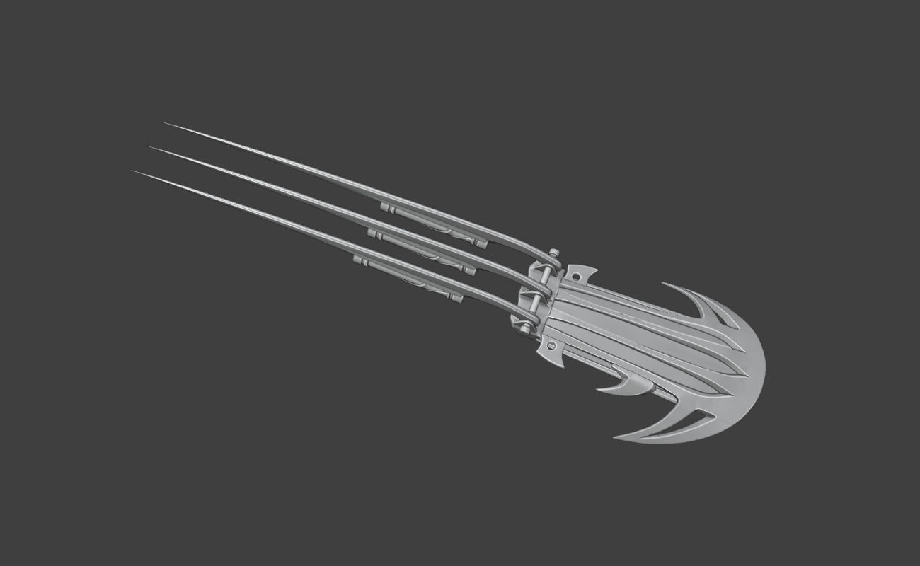 Shang Tsung Tekko-Kagi weapon - Sorcerers Lacerators 3D print model_3