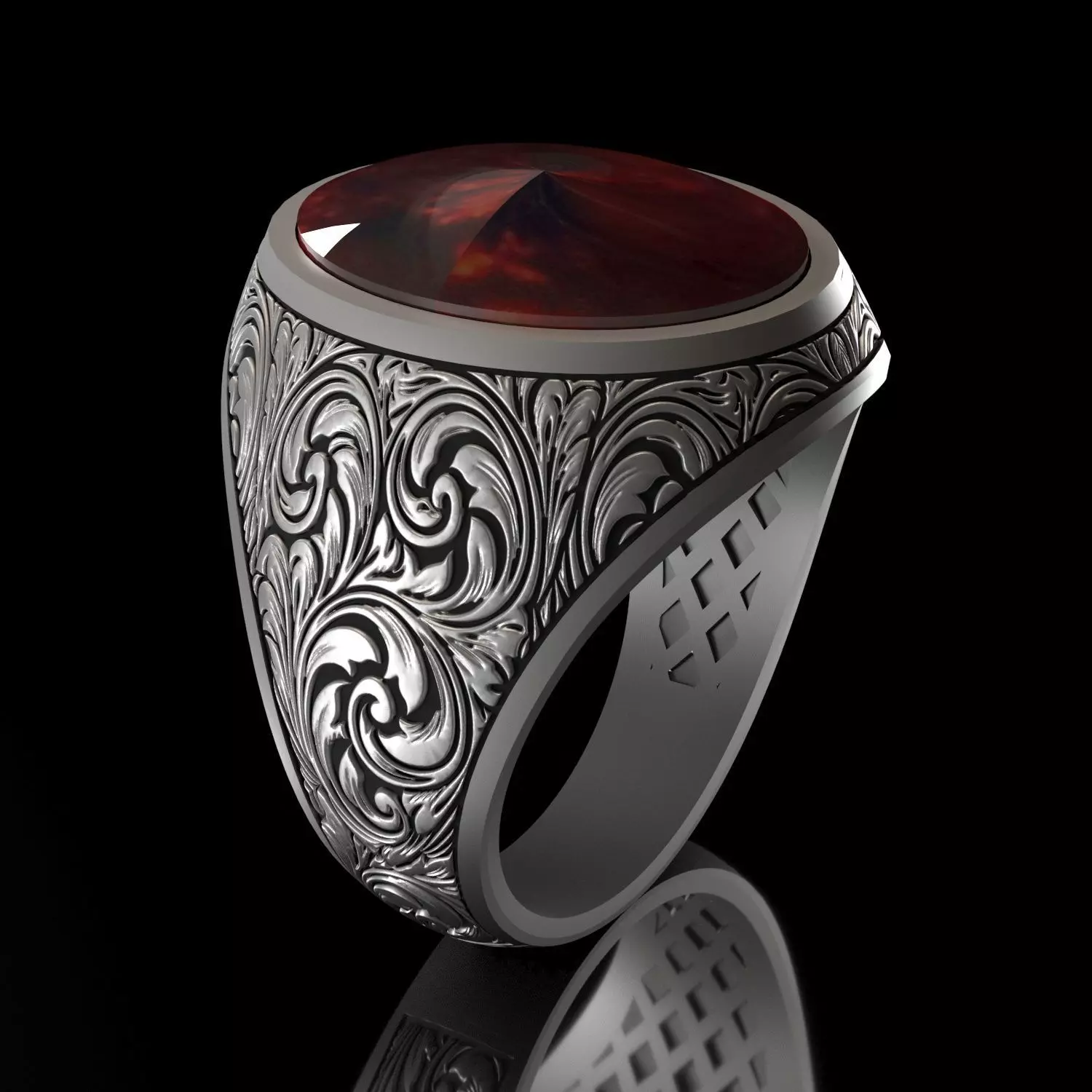 Mens Ring 3D print model_0