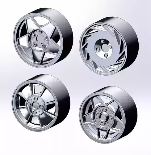 Set of rims for scale models